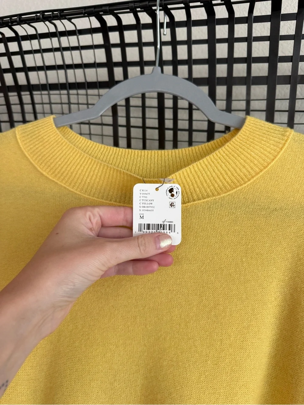 Free people tomorrow cashmere crewneck sweater Tuscany